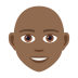 🧑🏾‍🦲 person: medium-dark skin tone, bald display on JoyPixels